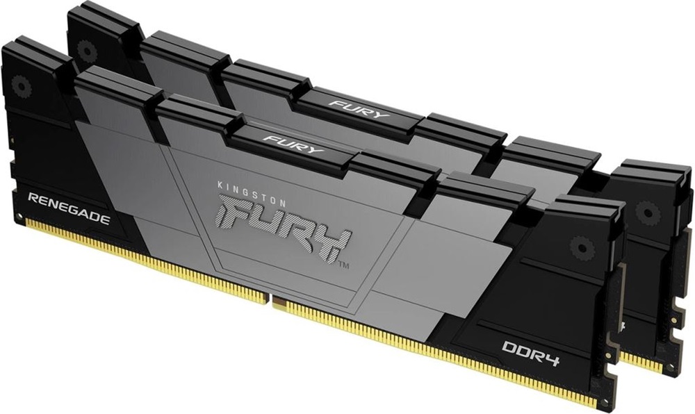 KINGSTON FURY Memória DDR4 16GB 3200MHz CL16 DIMM (Kit of 2) Renegade Black