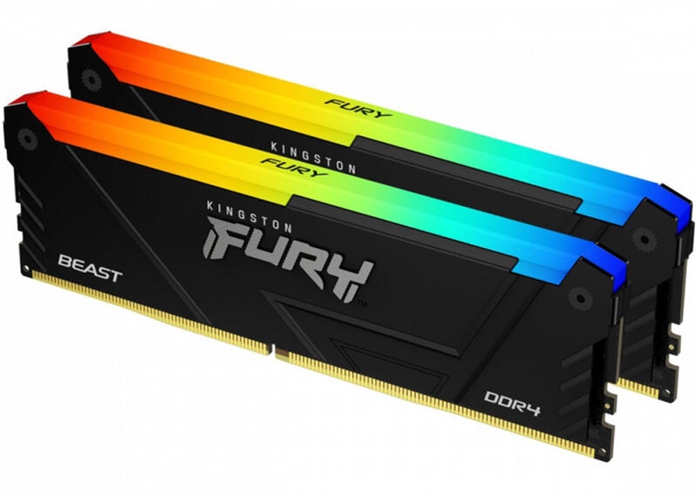 KINGSTON FURY Memória DDR4 32GB 3200MHz CL16 DIMM (Kit of 2) 1Gx8 Beast RGB