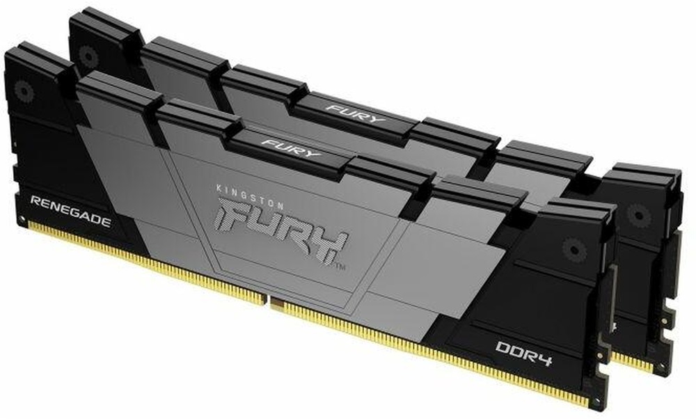 KINGSTON FURY Memória DDR4 32GB 3200MHz CL16 DIMM (Kit of 2) 1Gx8 Renegade Black