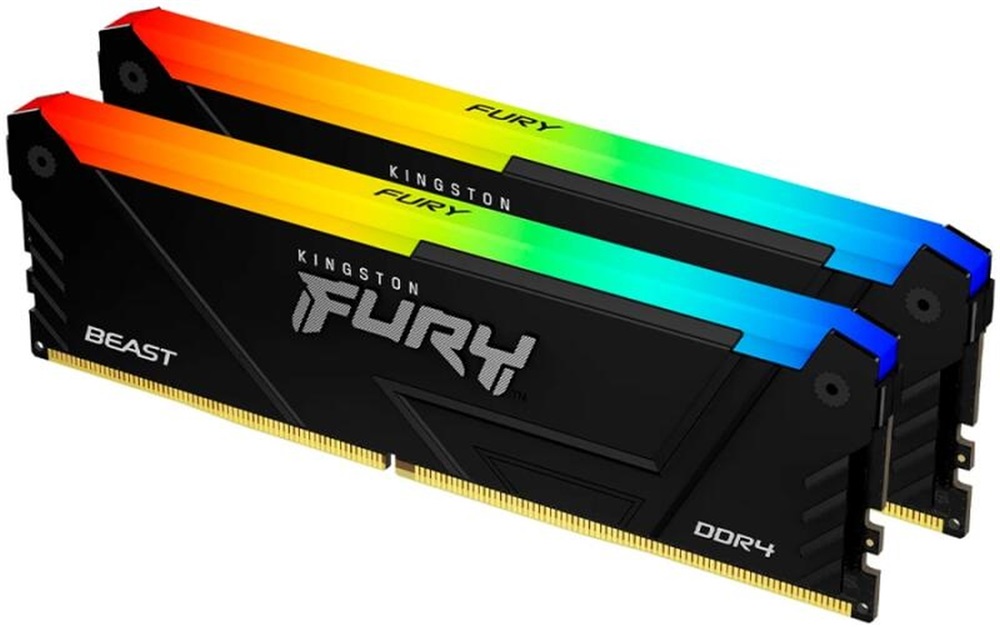 KINGSTON FURY Memória DDR4 32GB 3200MHz CL16 DIMM (Kit of 2) Beast RGB