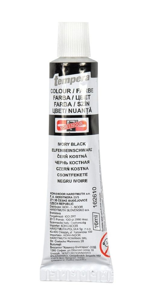 KOH-I-NOOR 162610 16ml csontfekete tempera