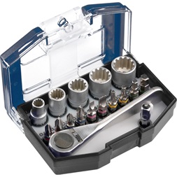 KWB 49118900 PROFI CrV acél TQ60 17 db-os bit és dugókulcs készlet