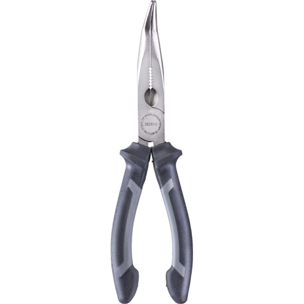 KWB 49382610 PROFI CrV BENT LONG NOSE PLIERS 200 mm hajlított végű kúpos rádió-telefon fogó