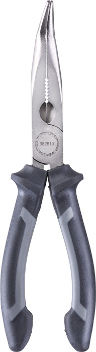 KWB 49382610 PROFI CrV BENT LONG NOSE PLIERS 200 mm hajlított végű kúpos rádió-telefon fogó