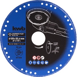 KWB 49720540 PROFI BLUE-LINE AGGRESSO-FLEX TCG 125x22,23x3,0x1,2 mm vágótárcsa