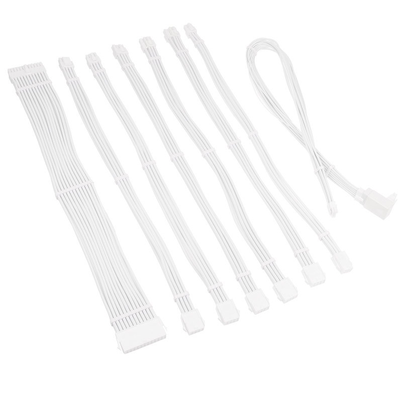 Kábel Kolink Core Pro fonott kábelhosszabbító kit 12V-2x6 Type 1 - Brilliant White