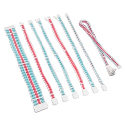 Kábel Kolink Core Pro fonott kábelhosszabbító kit 12V-2x6 Type 1 - Brilliant White/Neon Blue/Pure