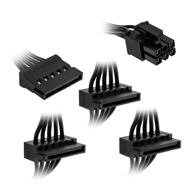 Kábel Kolink Regulator 3xSATA modular, 80cm, Fekete,