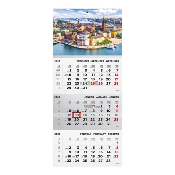 Kalendart 2026 T072 1 tömb Város speditőrnaptár