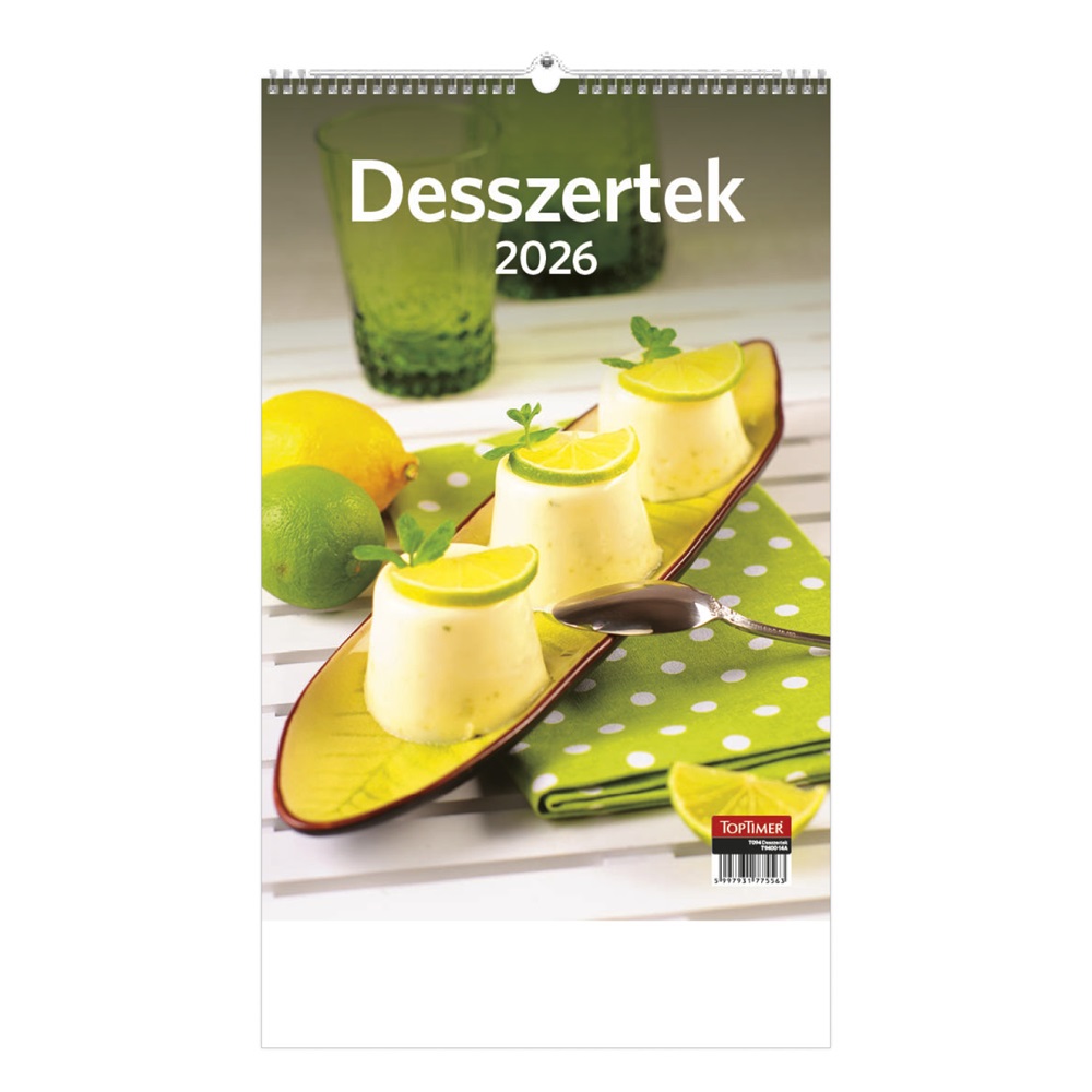 Kalendart 2026 T094 Desszertek falinaptár