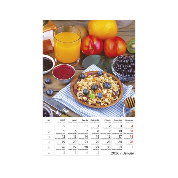 Kalendart 2026 T094 Gourmet falinaptár