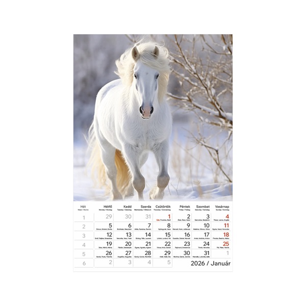Kalendart 2026 T094 Lovak falinaptár