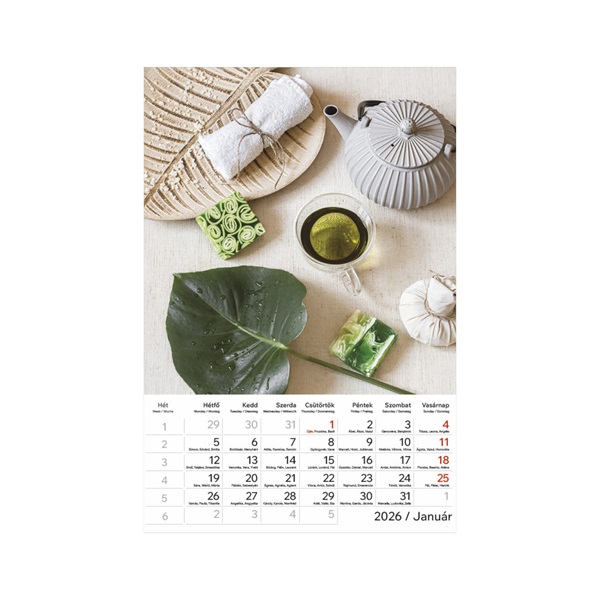 Kalendart 2026 T094 Relax falinaptár