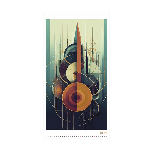 Kalendart 2026 T095 Generative Art falinaptár