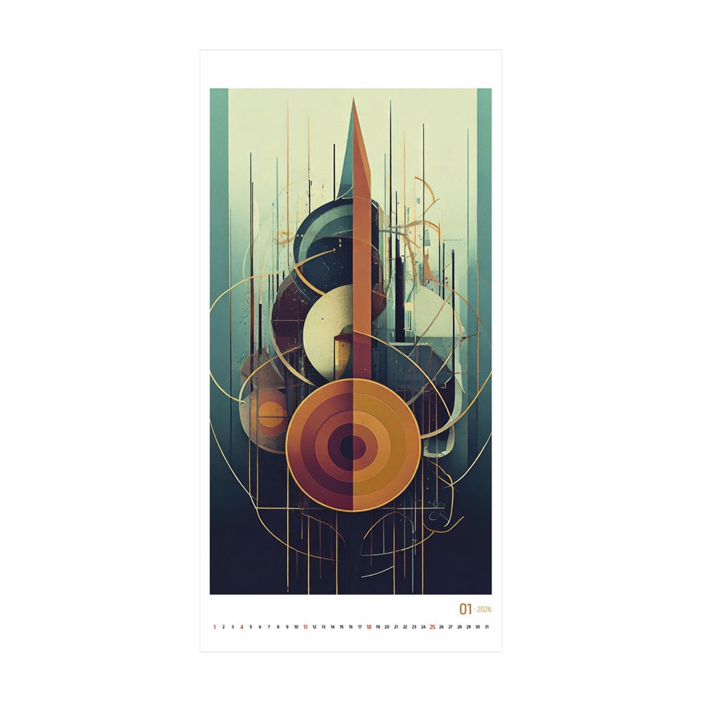 Kalendart 2026 T095 Generative Art falinaptár