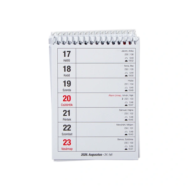 Kalendart 21TA 2026 asztali naptár