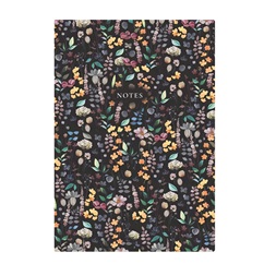 Kalendart 404 Notes found C167N A5 Flowers Black élfestett notesz