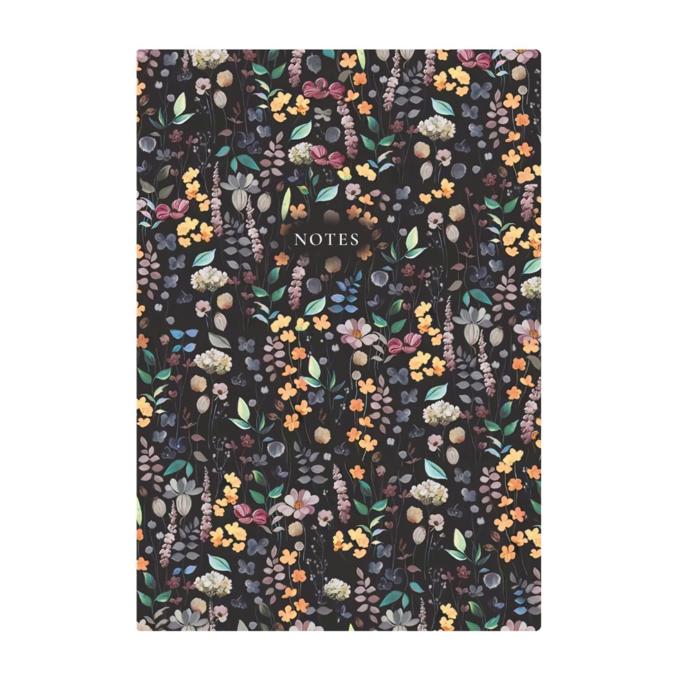Kalendart 404 Notes found C167N A5 Flowers Black élfestett notesz