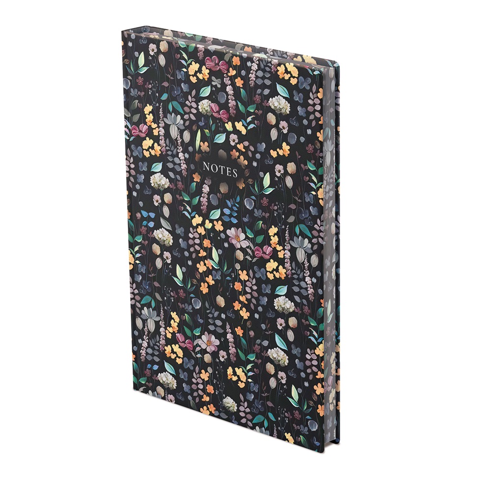 Kalendart 404 Notes found C167N A5 Flowers Black élfestett notesz