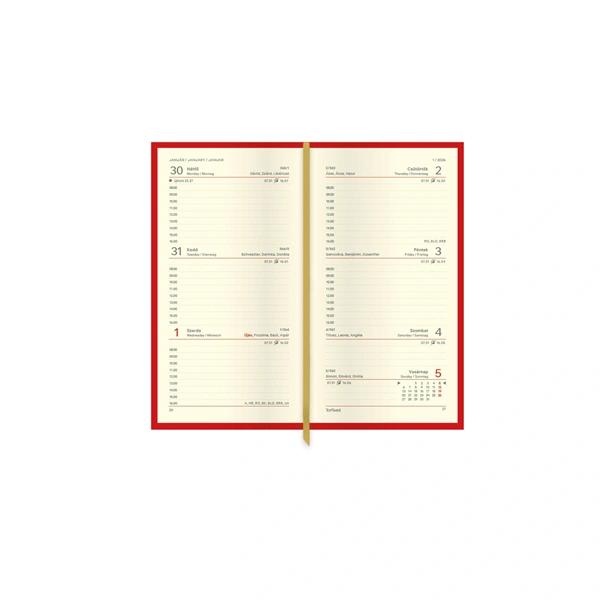 Kalendart Classic 2026 C035 zöld heti beosztású álló zsebnaptár