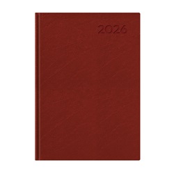 Kalendart Economic 2026 E021 A5 napi beosztású bordó határidőnapló