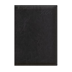 Kalendart Image 2026 I021 A5 napi beosztású fekete határidőnapló