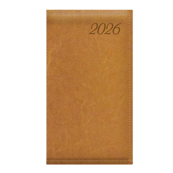 Kalendart Image 2026 I035 mustár heti beosztású álló zsebnaptár