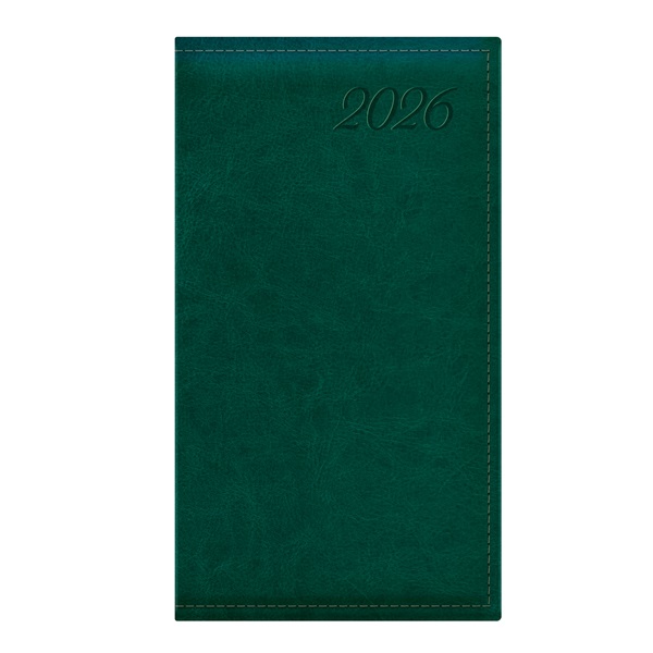 Kalendart Image 2026 I035 zöld heti beosztású álló zsebnaptár