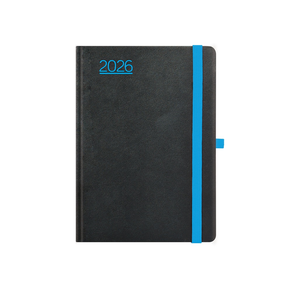 Kalendart Nero 2026 N015 A5 heti beosztású fekete-kék határidőnapló