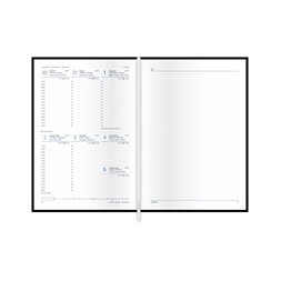 Kalendart Nero 2026 N015 A5 heti beosztású fekete-piros határidőnapló