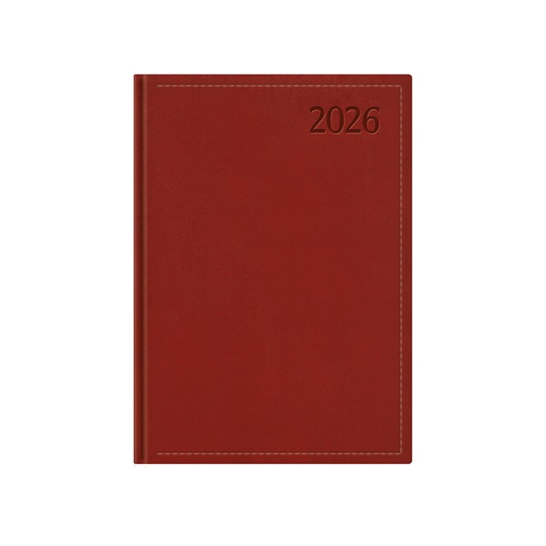 Kalendart Traditional 2026 T015 A5 heti beosztású bordó határidőnapló