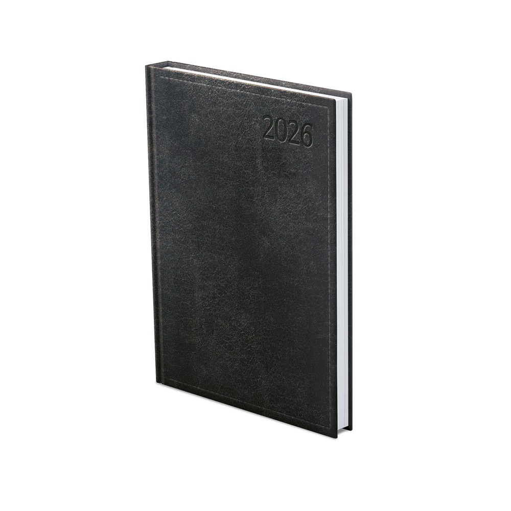 Kalendart Traditional 2026 T015 A5 heti beosztású fekete határidőnapló