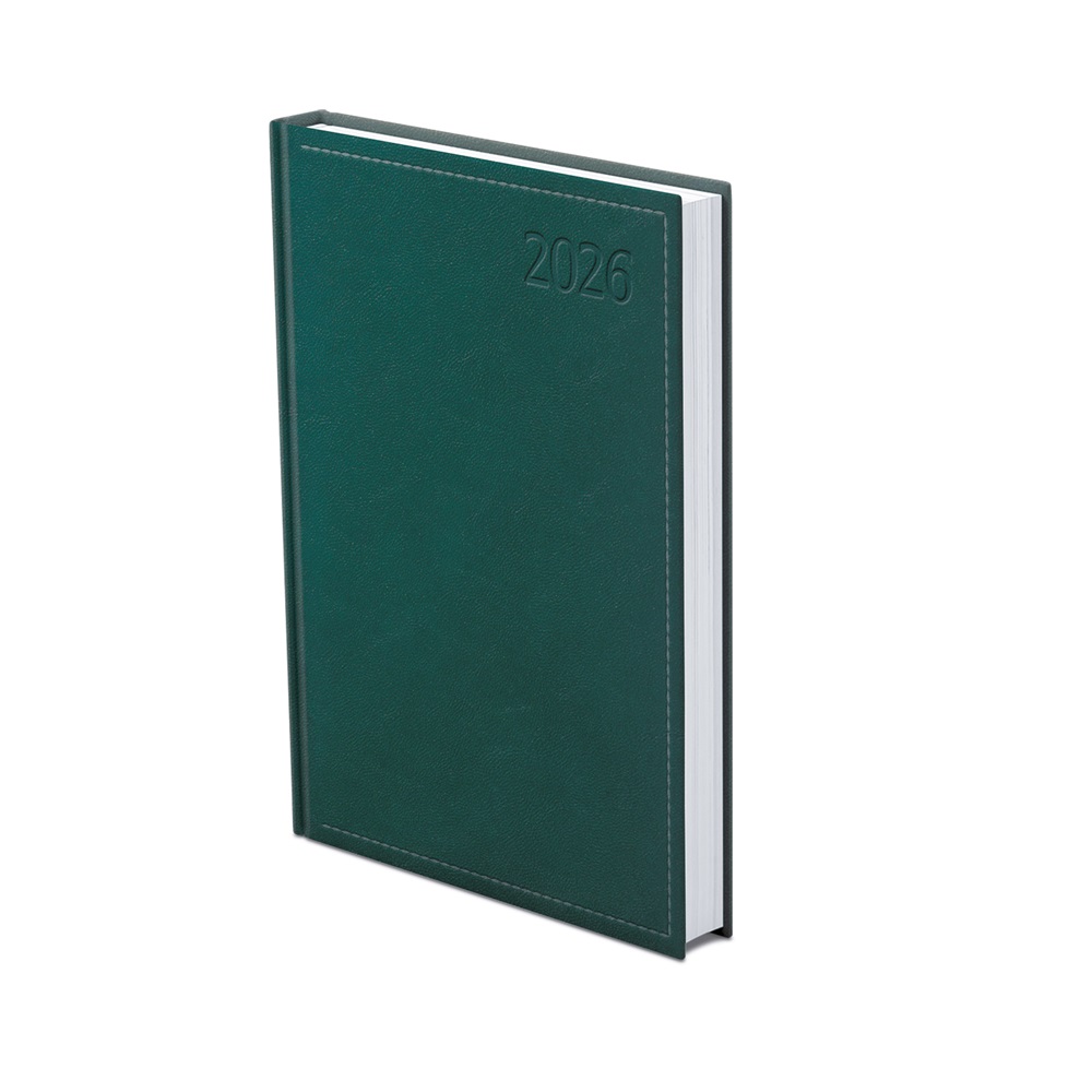 Kalendart Traditional 2026 T022 B6 napi beosztású zöld határidőnapló