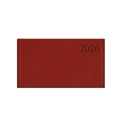 Kalendart Traditional 2026 T030 bordó heti beosztású fekvő zsebnaptár