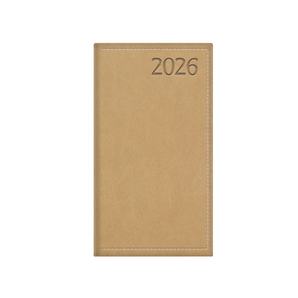 Kalendart Traditional 2026 T035 bézs heti beosztású álló zsebnaptár