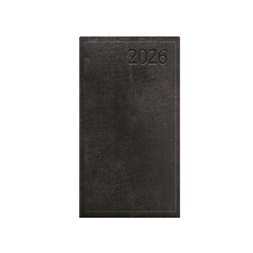 Kalendart Traditional 2026 T035 fekete heti beosztású álló zsebnaptár