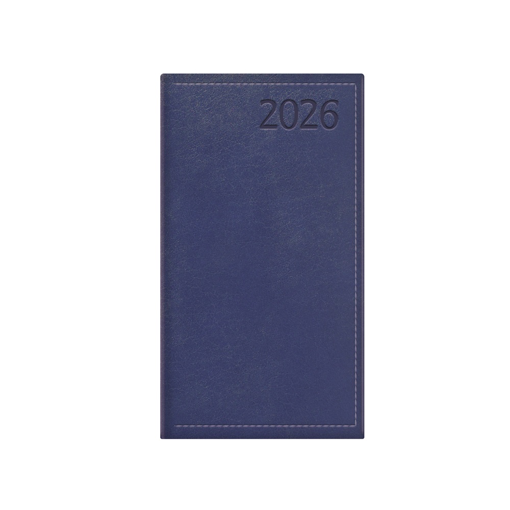 Kalendart Traditional 2026 T035 kék heti beosztású álló zsebnaptár