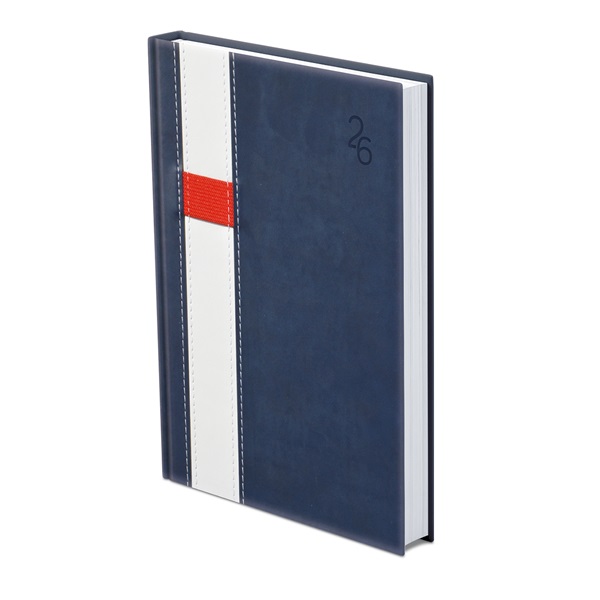 Kalendart Vario 2026 V021 A5 napi beosztású kék-fehér határidőnapló