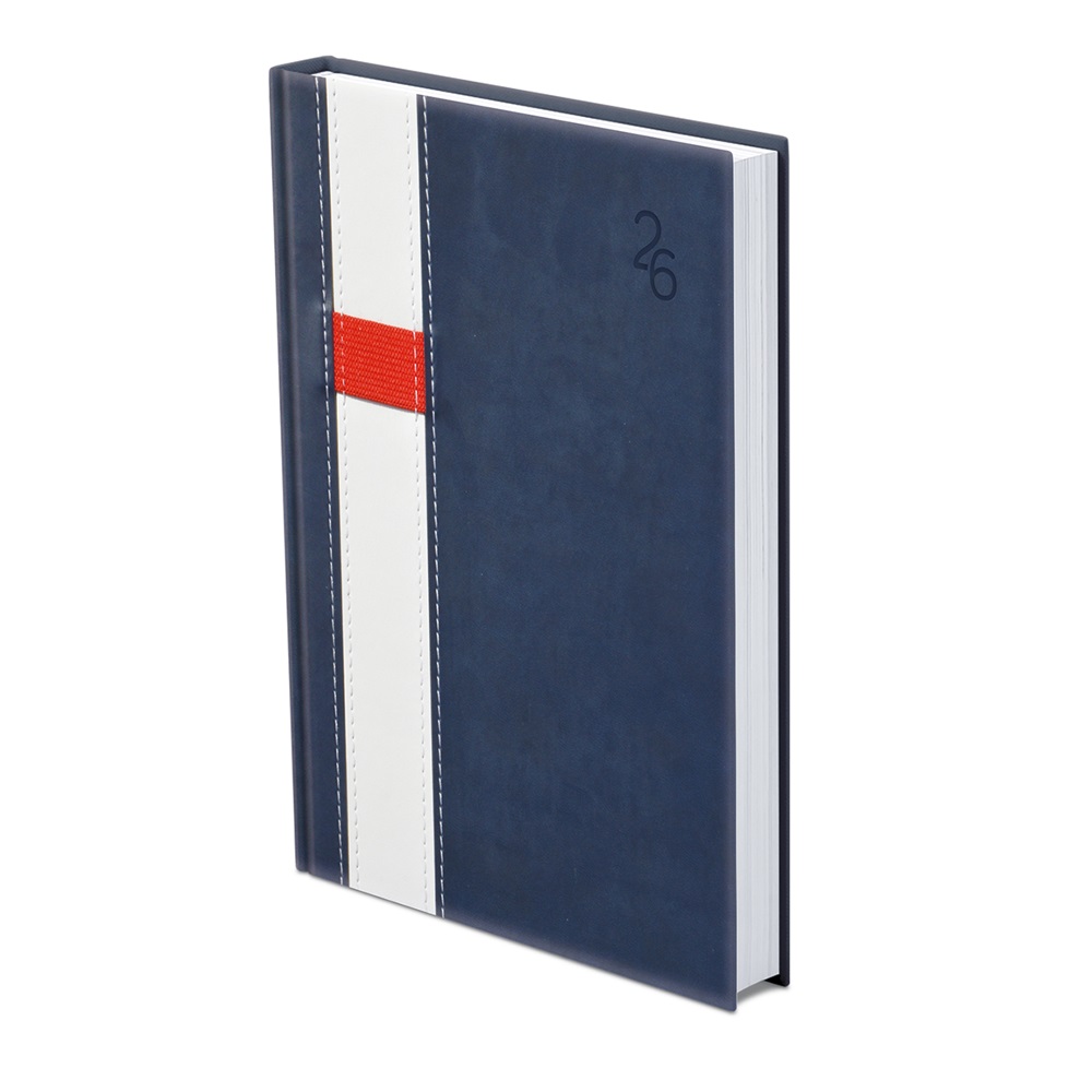 Kalendart Vario 2026 V021 A5 napi beosztású kék-fehér határidőnapló