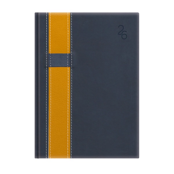 Kalendart Vario 2026 V021 A5 napi beosztású kék-sárga határidőnapló