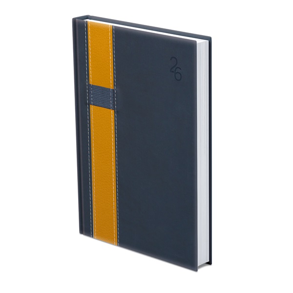 Kalendart Vario 2026 V021 A5 napi beosztású kék-sárga határidőnapló