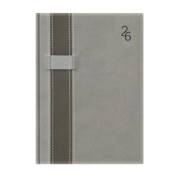 Kalendart Vario 2026 V021 A5 napi beosztású szürke-sötétszürke határidőnapló