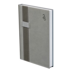 Kalendart Vario 2026 V021 A5 napi beosztású szürke-sötétszürke határidőnapló