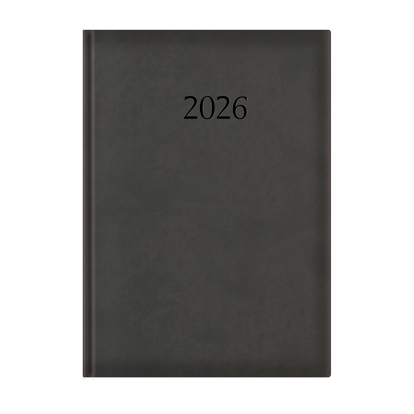 Kalendart Wide 2026 W024 A4 Fekete napi beosztású határidőnapló
