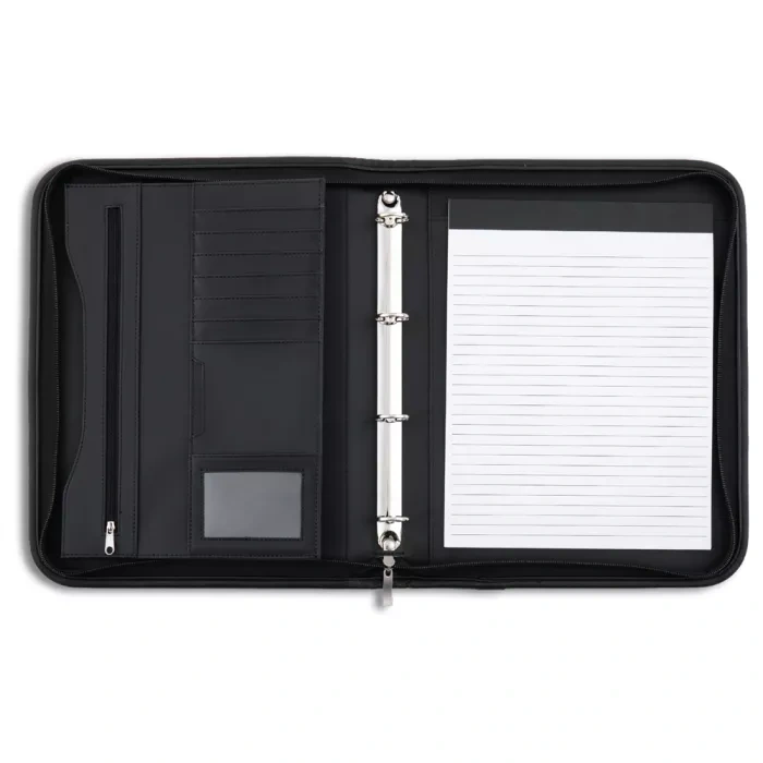 Karton P+P Atlanta A4 fekete füles gyűrűs konferencia mappa