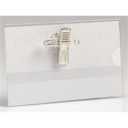 Karton P+P fekvő átlátszó kombinált névkitűző