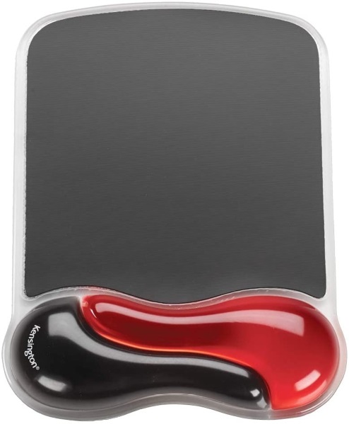 Kensington 62402 Duo Gel fekete-piros géltöltésű csuklótámaszos egérpad