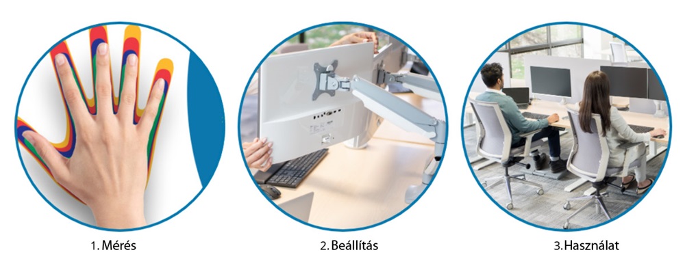 Kensington ACCO56146 SmartFit Solemate Plus dönthető lábtámasz