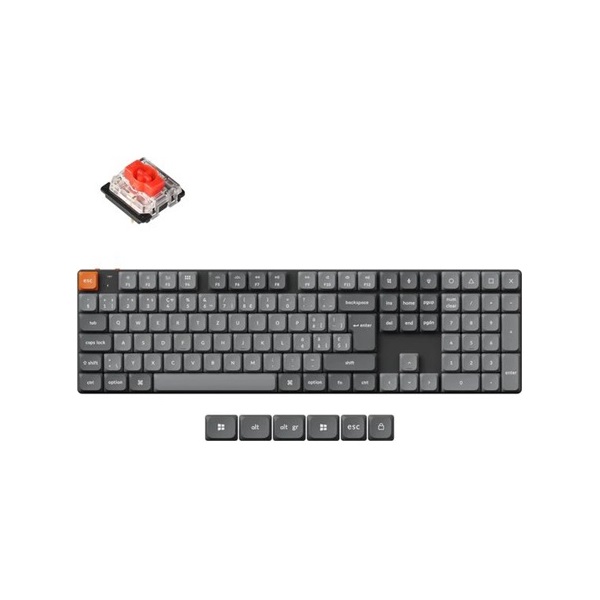 Keychron K5M-H1Z-HU K5 Max Bluetooth/USB HUN (Red Switch) vezeték nélküli mechanikus billentyűzet