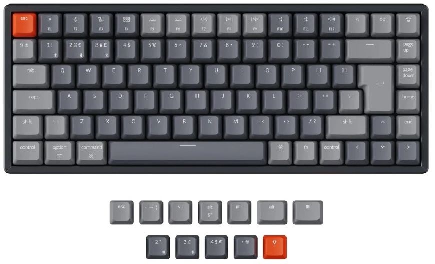 Keychron K6 magyar sötétszürke billentyűkészlet